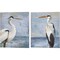 Blue Heron On Blue by Patricia Pinto, 2 Piece Canvas Art Set 16x20